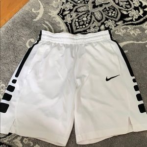 White Nike basketball shorts